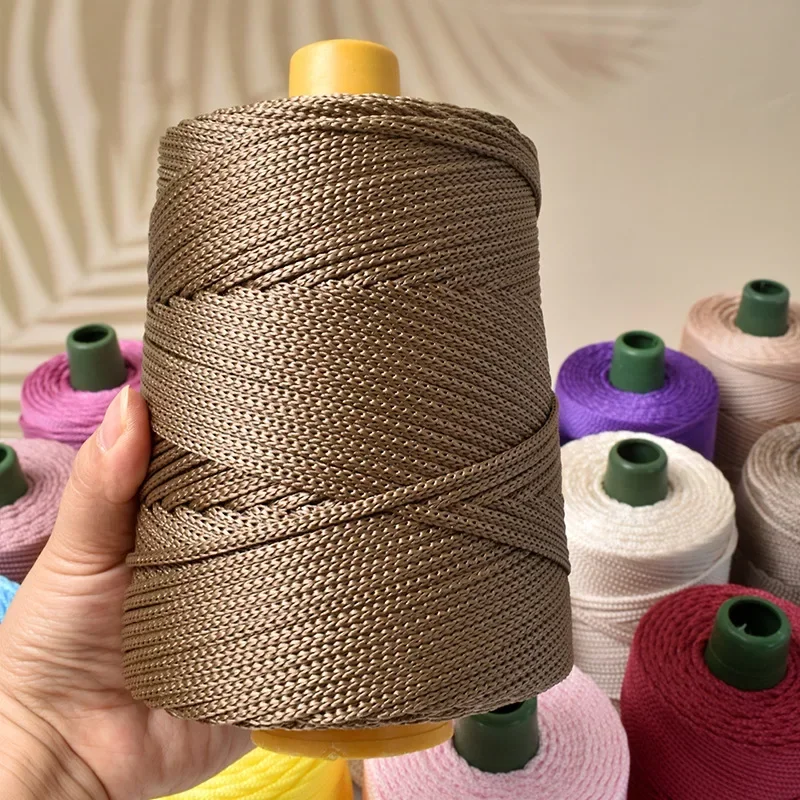 Ice Silk Yarn 250g Light Body Ice Silk Thread Ice Hemp Thread Summer Sun Hat Hook Bag Seat Cushion Hollow Bright Silk Coarse Yarn