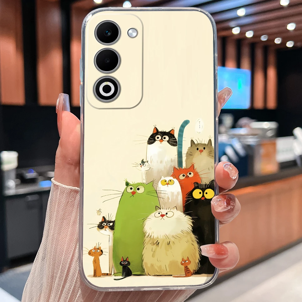 Lovely Animal Cartoon Soft TPU Transparent Silicone Bumper Phone Case