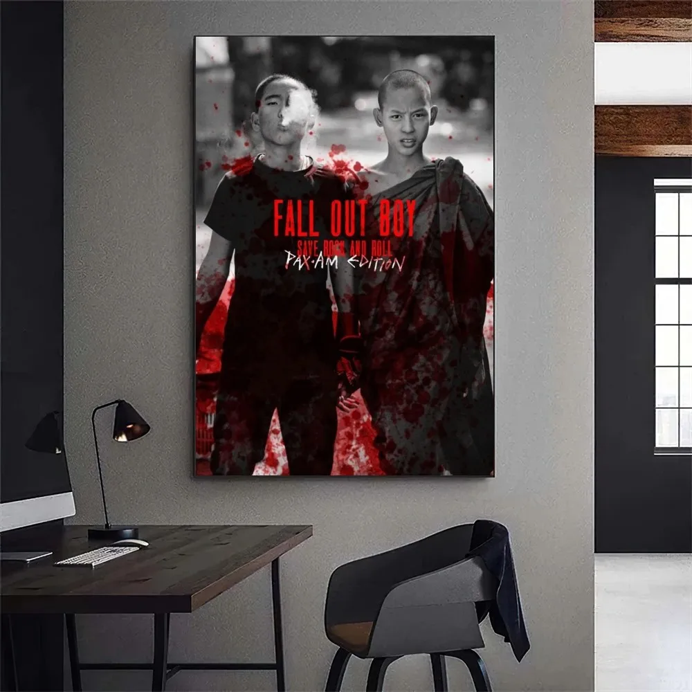 Fall Out Boy Band Poster Gallery Prints Self Adhesive Home Decor Decoration Wall Decals Living Room Sticker