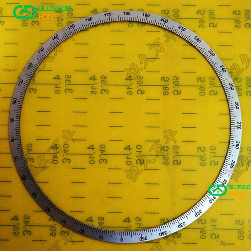 165x150x1 Dial Angle Measurer 360 Degree Dial Mechanical Circle Stainless Steel Decorative Plate 3