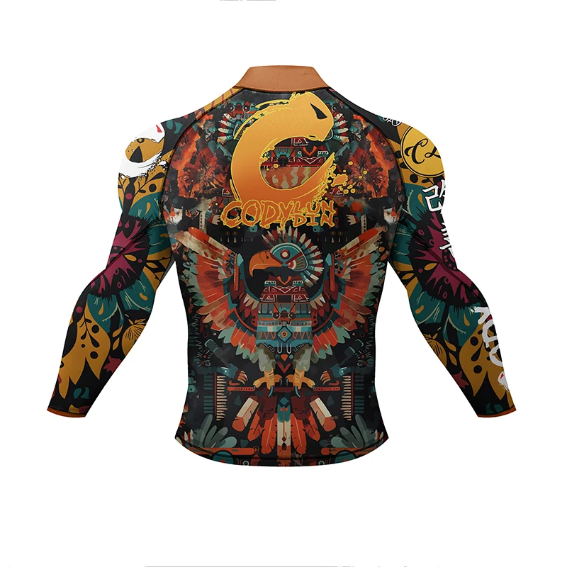 Sports Apparel Brazilian Jiu Jitsu Rash guard MMA T-shirt + Pants BJJ Not Gi Kimono Boxing Rashguard Sets With Rubber Waistband Shorts And Anti sports apparel