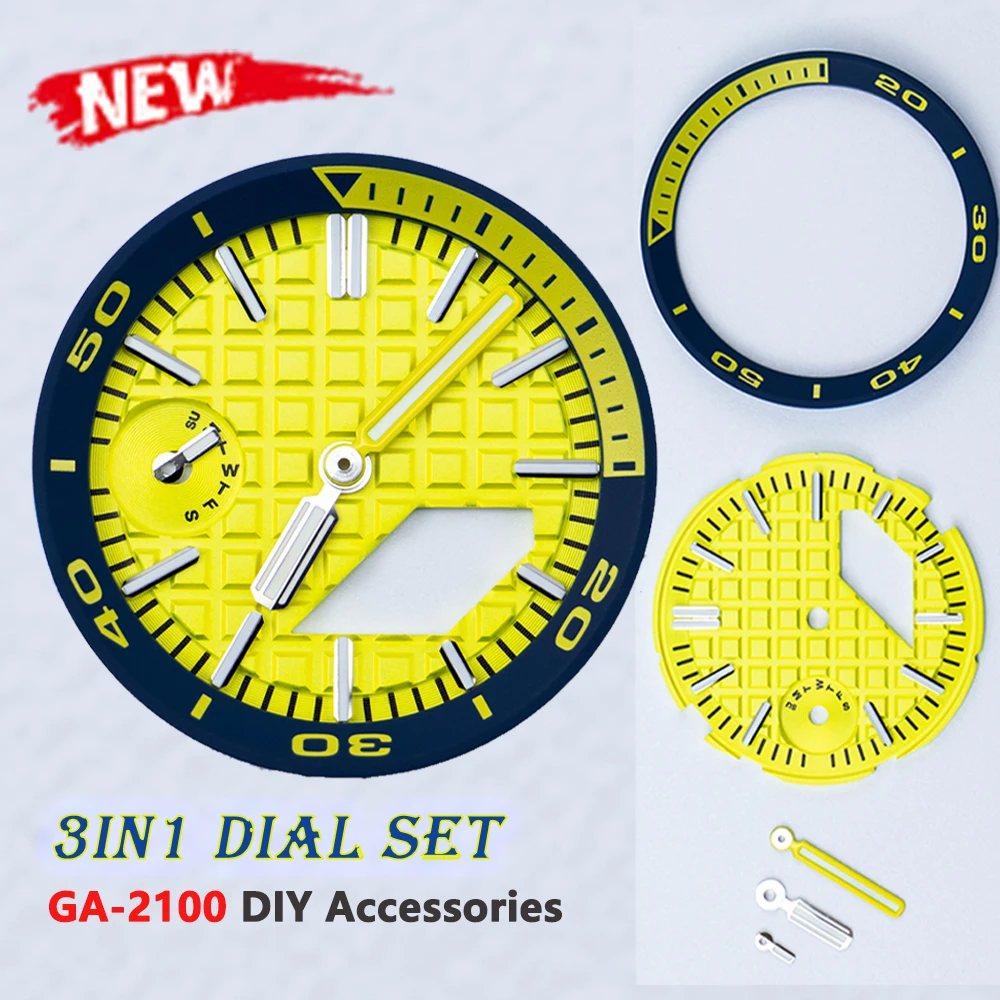 

Modification Watch Dial For GA2100 GA2110 GA-2100 Luminous Hands Watch Part Dial 3in1 For GA-2110 Set Hour Marker DIY Watch Dial