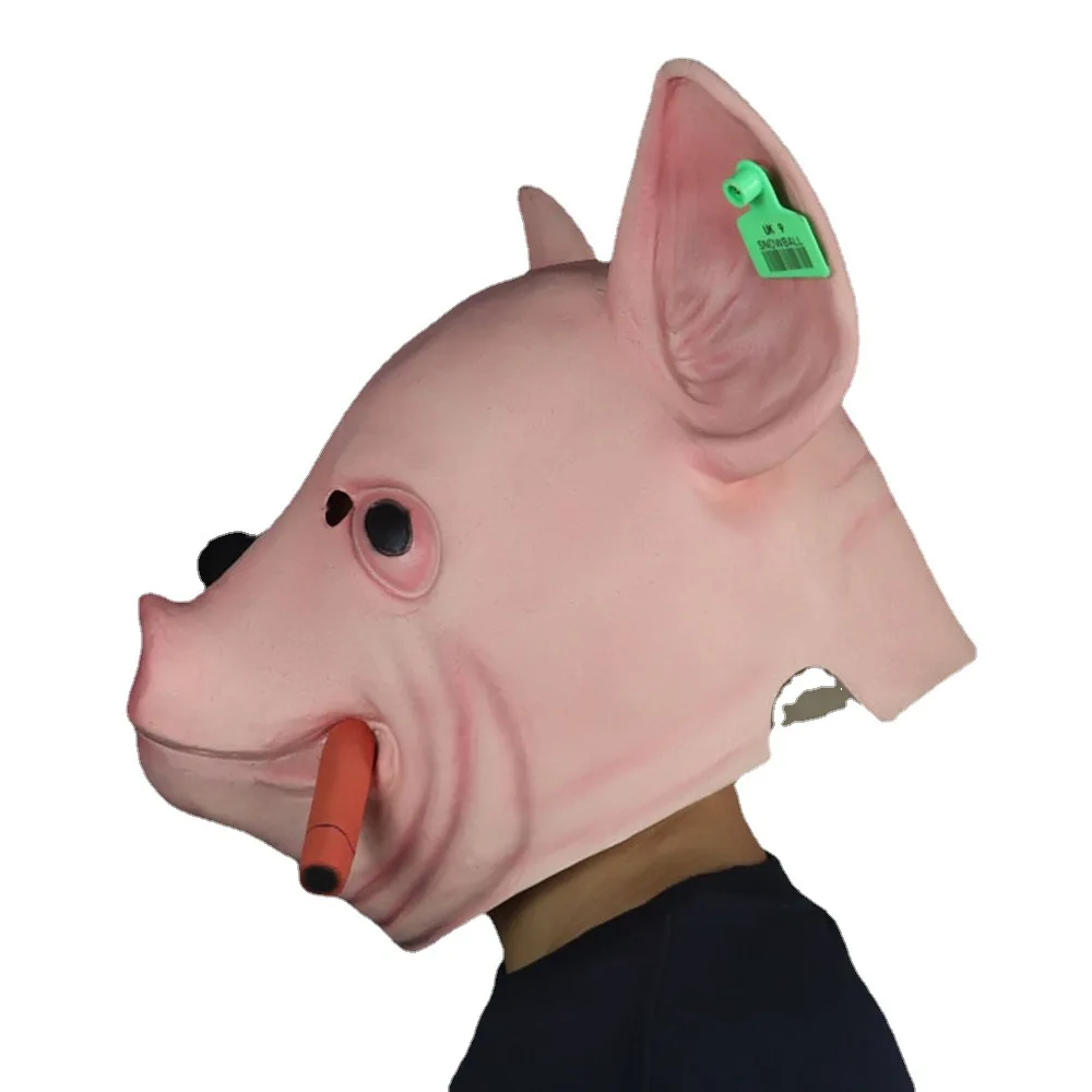 Legion Pig Mask Cosplay Steam Game Watch Dog Animal Latex Helmet Full Face Headwear Halloween Masquerade Party Costume Prop