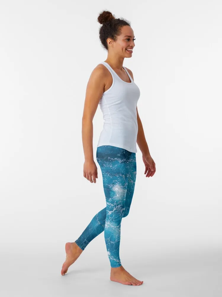 Blue Ocean Waves Leggings sports for gym gym womans Fitness woman legging push up Womens Leggings