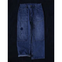 Second Order Double Knee Carpenter Jean Washed Selvage Denim Work Pants For Men 1