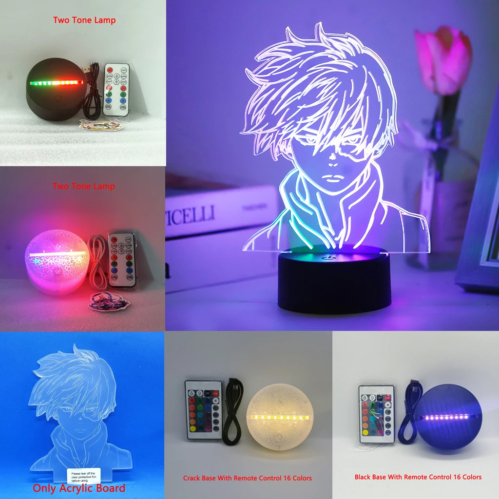 Veilleuse,20-7 colors no remote--Lampe 3d À Led Du Manga Tokyo