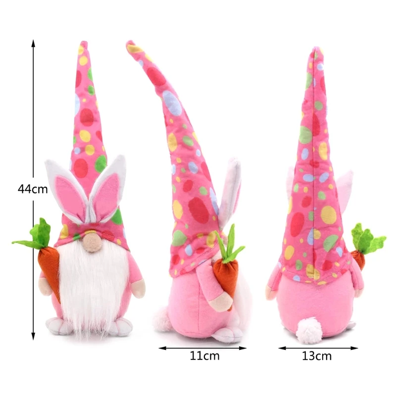 

X6HD Rudolf Dwarf Desktop Decor Plush Easter Bunny Doll Living Room Desktop for Home, Table, Party, Harvest Season