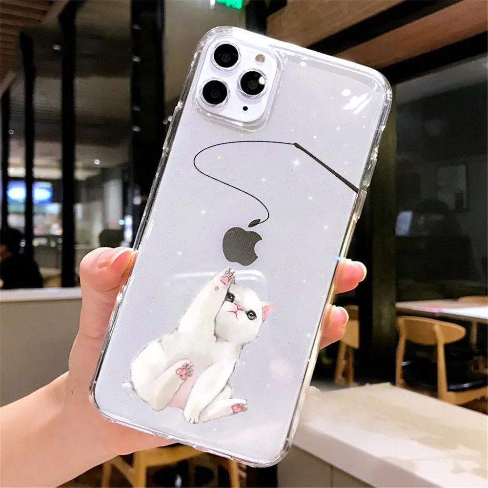Interactive Funny Mouse Shark Clear Soft Phone Case Cover
