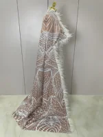 2025Luxury Feathers Cloak White Printing Sexy Sheath Jumpsuit Women Evening Party Bar Nightclub Singer Stage Performance Costume - Image 4