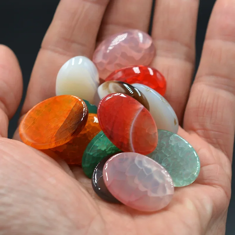 2pcs 13mmx18mm Natural Stone Beads Natural Gem Stone Lapis Lazuli Oval Cabochon Cameo Fit DIY Jewelry Making