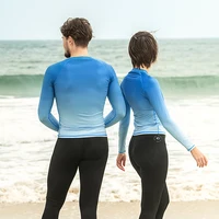 Nu-June Surfing Swimwear Rash Guard Women Long Sleeve Custom Printed Swimsuit Mens Rashguard Two-Pieces Surf Shirt For Swimming 4