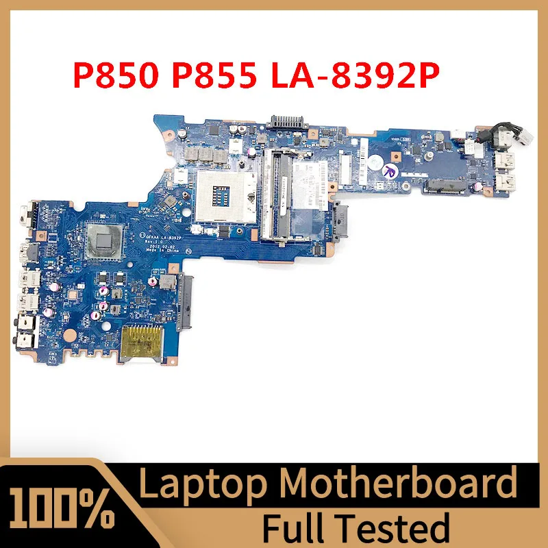 Материнская плата QFKAA LA-8392P для ноутбука TOSHIBA Satellite P850 P855, материнская плата SLJ8E HM77 100%, полностью протестирована, работает хорошо qmle4 la 8864p материнская плата высокого качества для ноутбука samsung np365 np365e5c np355v5c