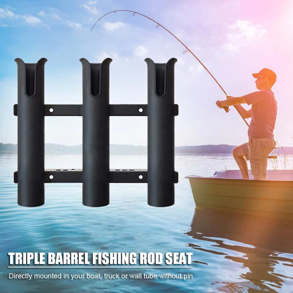 Fishing Rod Racks Holder With Slots Space-saving 3 Tubes Link Mount Bracket  For Saltwater Freshwater - AliExpress