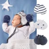 New Born Cotton 5Pieces Baby Girl Mittens 0-6M Cartoon Print Baby Boy Anti-Grabbing Gloves Infant Supplies Accessories Bebes 2