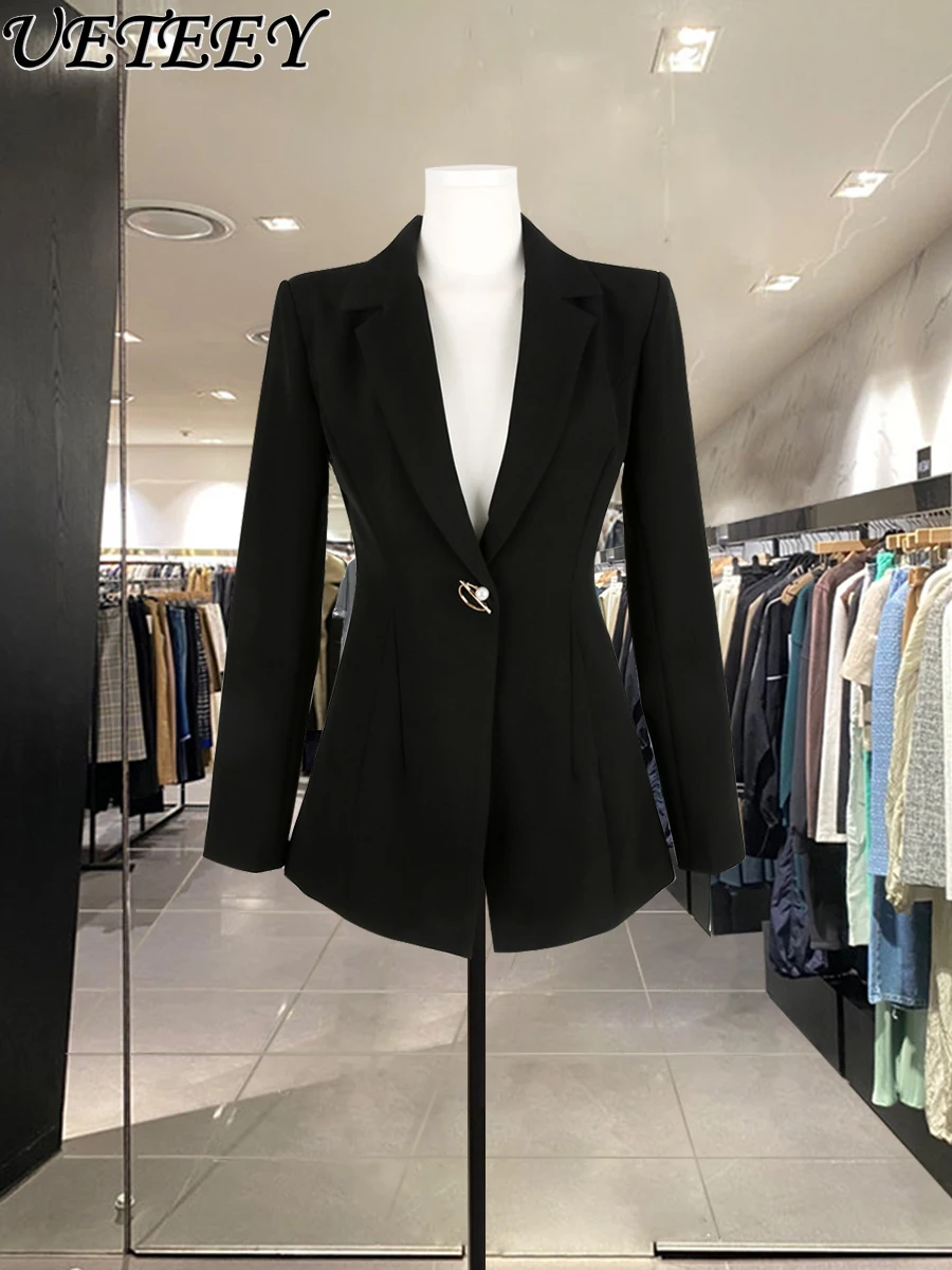 

Fashionable Design Waist Slimming Suit Jacket for Women 2024 New Spring Commuter Elegant High-Grade Professional OL Coat