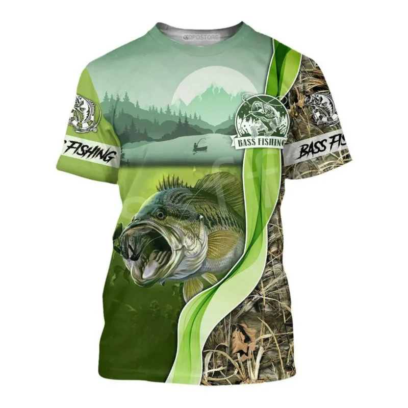 【ANDERSSON BELL】CRAZY FISH T-SHIRTS / Green Andersson Bell Crazy Fish Long Sleeves Cotton T-shirt In