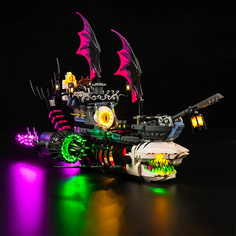 Lazishi Led Light 71469 Set Per Nightmare Shark Ship Building Blocks (Solo Accessori Per L'Illuminazione)