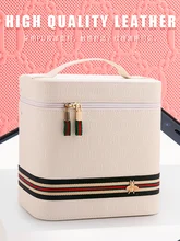 

Cosmetics storage box large capacity will hand in hand to carry the storage box make up organizer