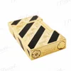 Luxury Brand Lighter Brass Lacquer Engraving Cigar Tobacco Smoking Cigarette Accessories Man Father Gifts Inflatable Butane Gas 5