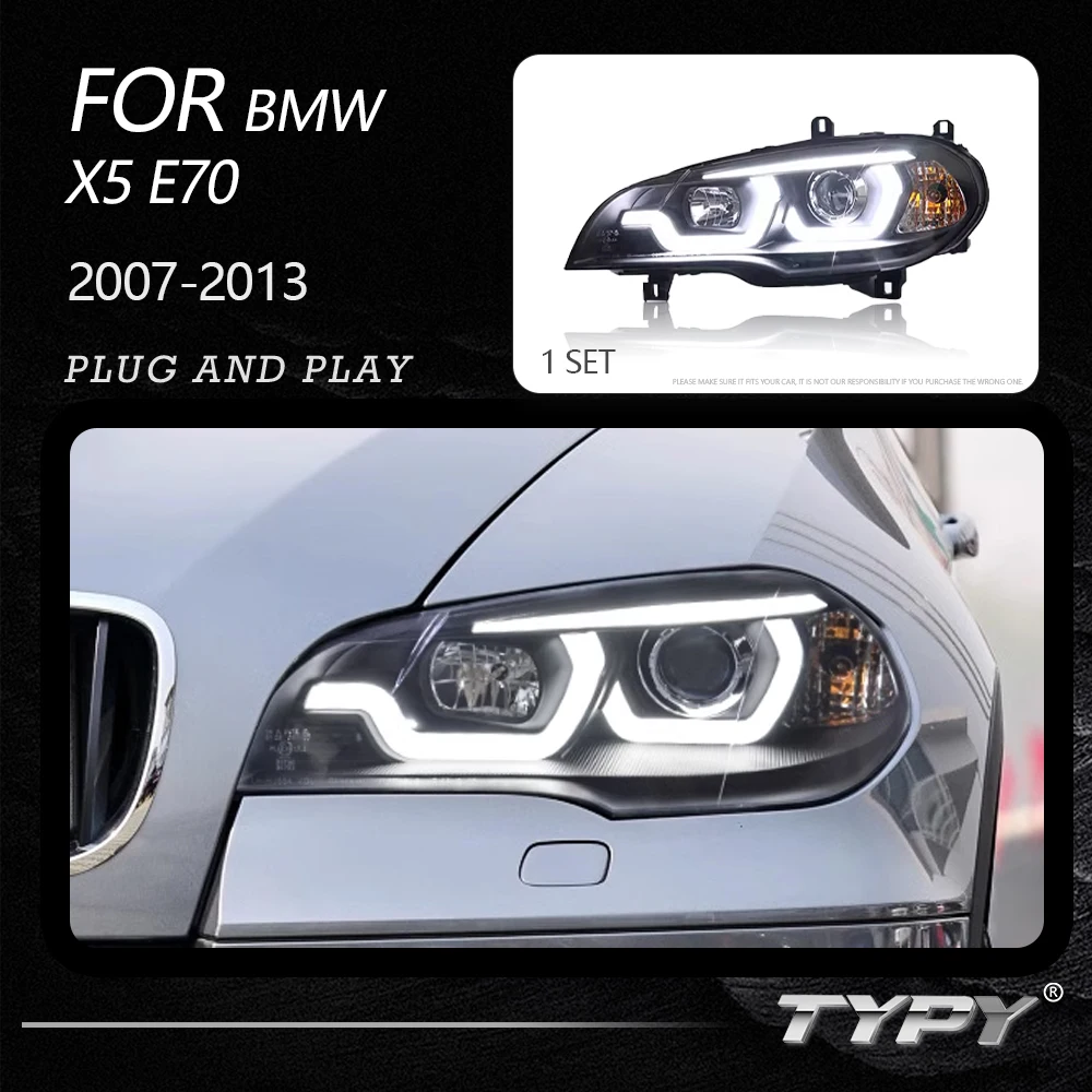 

TYPY Car Headlights For BMW X5 E70 2007-2013 LED Car Lamps Daytime Running Lights Dynamic Turn Signals Car Accessories