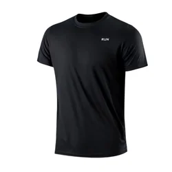 Men's Lightweight Quick-Dry Moisture-Wicking Athletic T-Shirt - XXXL (Black)