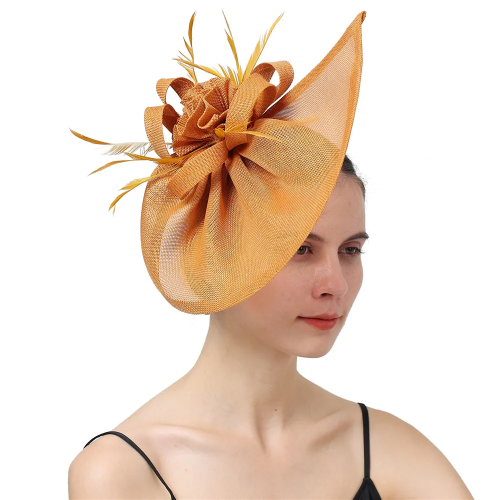 Gold Wedding Fashion Headwear Bride Rlegant Fascinator Hat Emerald Green  Headdress Formal Dress Party Ladies Hair Accessories - AliExpress 200000297