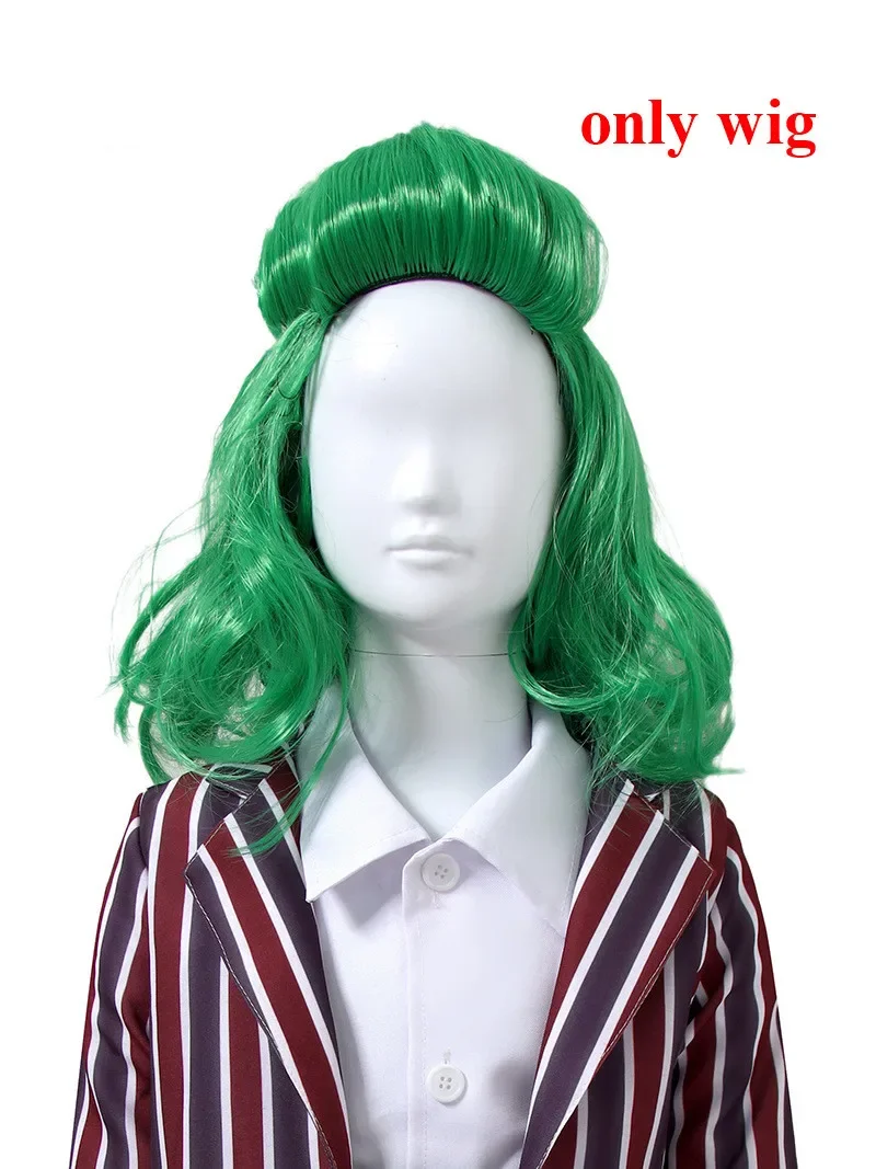 Willy Charlie Cosplay Costume Chocolate Factory Oompa Cosplay Loompa Fantasia Costume Disguise Kids Jumpsuit Top Pants Outfits