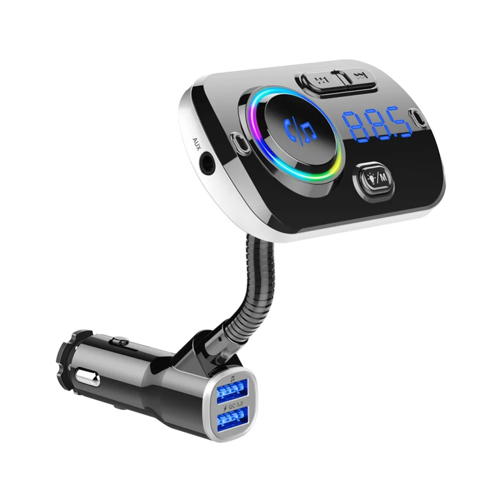 

Car FM Transmitter Bluetooth-compatible 5.0 Fm Modulator USB Car Charger Kit Hands-Free Calling Music Player Night LED Light New