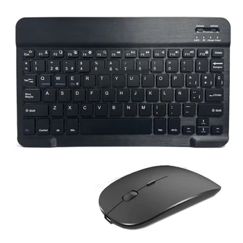 Spanish French Bluetooth Wireless Keyboard Azerty Russian Korean For iPad Mac PC Tablet Cell Phone Laptop And Mouse Mini With N 10
