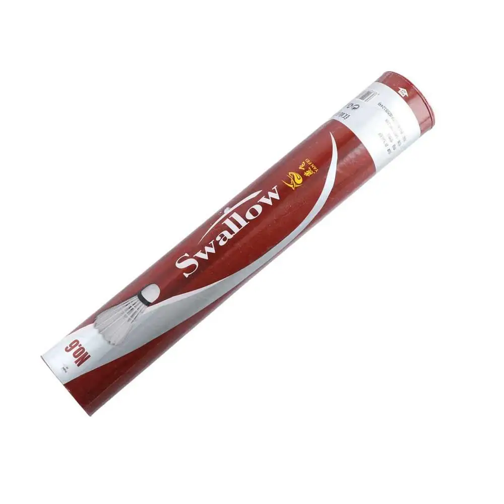 White For Outdoor Sports Game Fitness Shuttlecock Badminton Balls 12 Pcs Goose Feather_voghion.com