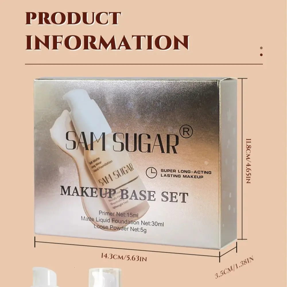 Four piece makeup foundation make-up set makeup powder set spray gloss control oil lasting foundation make-up