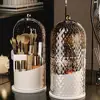 Makeup Brush Holder 360° Rotating Lipstick Eyebrow Pencil Holder Eye Shadow Storage Box Luxury Cosmetics Storage Box With Lid 5