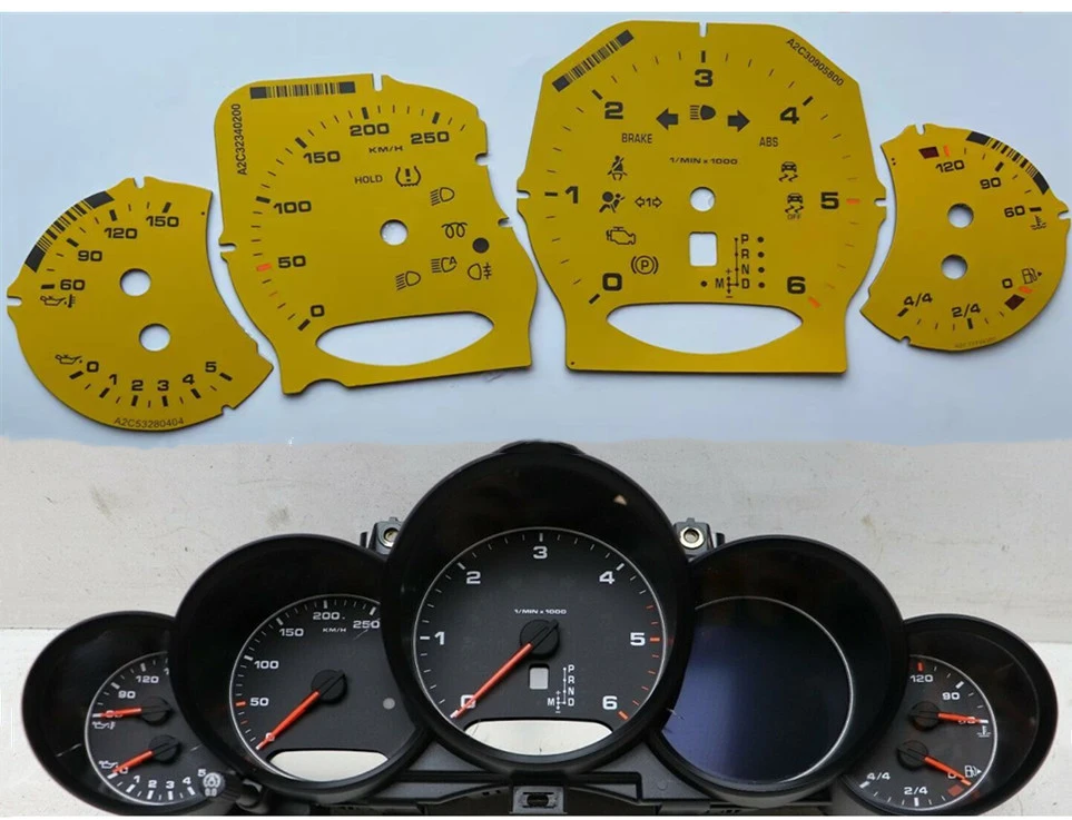 250KM/H Gauge Face For Porsche 911 Carrera 991/Cayenne 958 Diesel