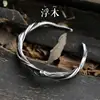 Woven Fried Dough Twists Bracelet Handmade Retro Personality Open Bracelet Temperament Literature Simple Bracelet For Men Women 3