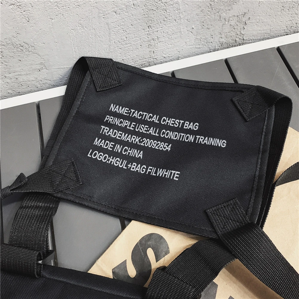 Oxford Cloth Unisex Waistcoat Vest Chest Bag