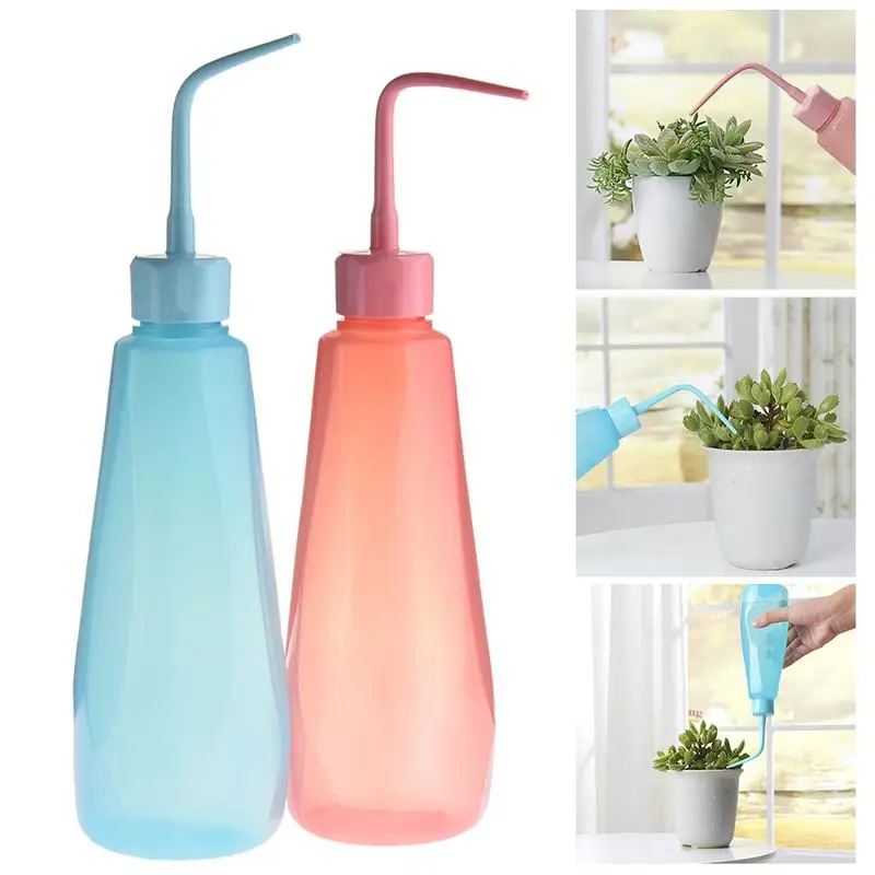 

480 ML Succulent Plant Curved Spout Watering Can Durable Water Dripping Kettle Squeeze Type Beak Pouring Kettle Tool For Plants