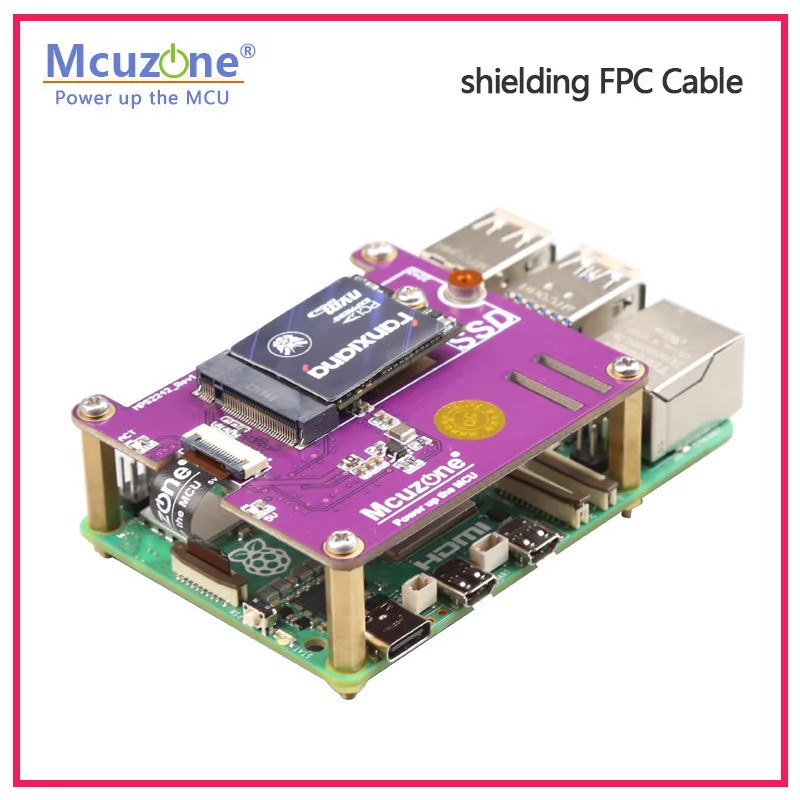 Cabo Fpc para Raspberry pi 16pin 05 Milímetros Pcie Blindagem Par Diferencial Controle de Impedância Fpc - Imagem 5