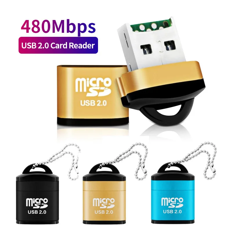 Card reader Mini High speed USB 2.0 TF Micro SD memory card adapter for computer desktop laptop notebooks