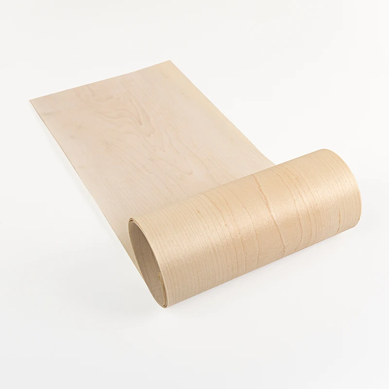 Natural Maple Wood Veneer Sheet 20*250cm for Furniture Tabletops Stereo Speakers Guitar Restoration