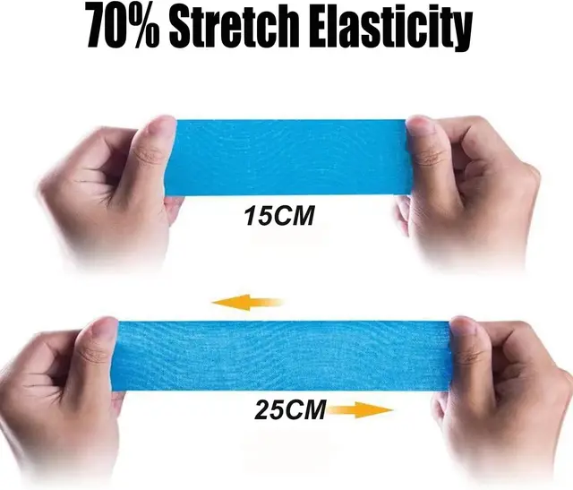 Pre Cut Kinesiology Tape Athletic Sports Waterproof Breathable Latex Free Tape for Ankle Wrists Knees Elastic Sports Tape 4