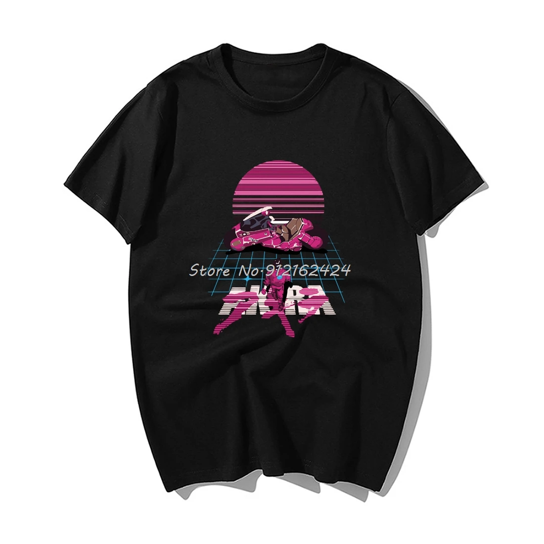 

Funny Akira Synthwave Tshirt Latest Japanese Anime 3D Printed T-Shirt Men Summer Hip Hop Harajuku Streetwear Oversize