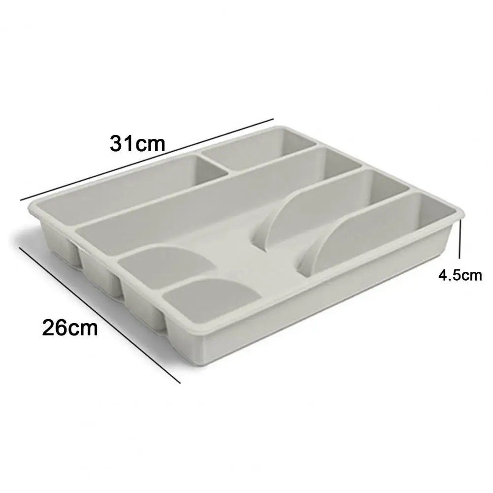 Cutlery Organizer Storage Box Storage Tray Cutlery Storage Box Classification Large Capacity Multi Compartments Utensil Organizer Tray Compact Drawer Utensil Caddy