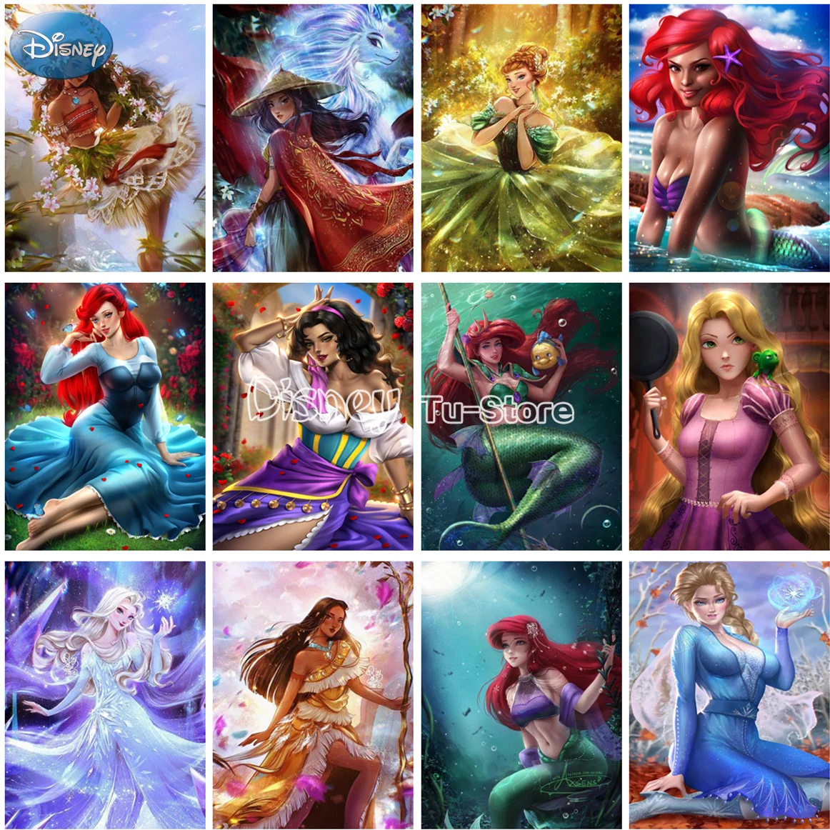 5d Diy Diamond Painting Sexy Disney Princess Full Square Diamond Embroidery  Handmade Mosaic Cross Stitch Set Home Decor - Diamond Painting Cross Stitch  - AliExpress