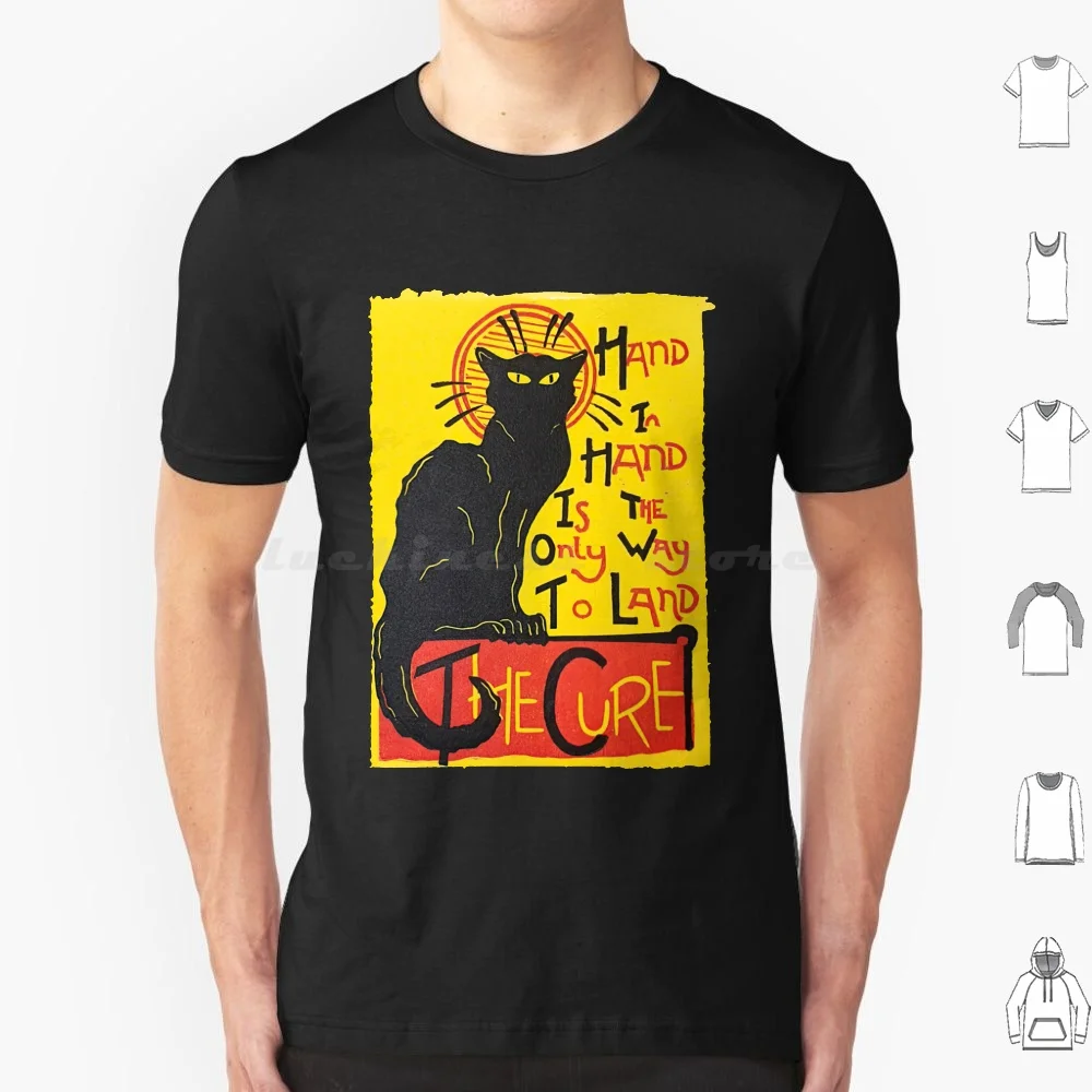 The Cure Cat Cute T Shirt Big Size 100% Cotone The Cure A Forest Robert Smith Cure Goth Indie The Cure Band Robert Smith