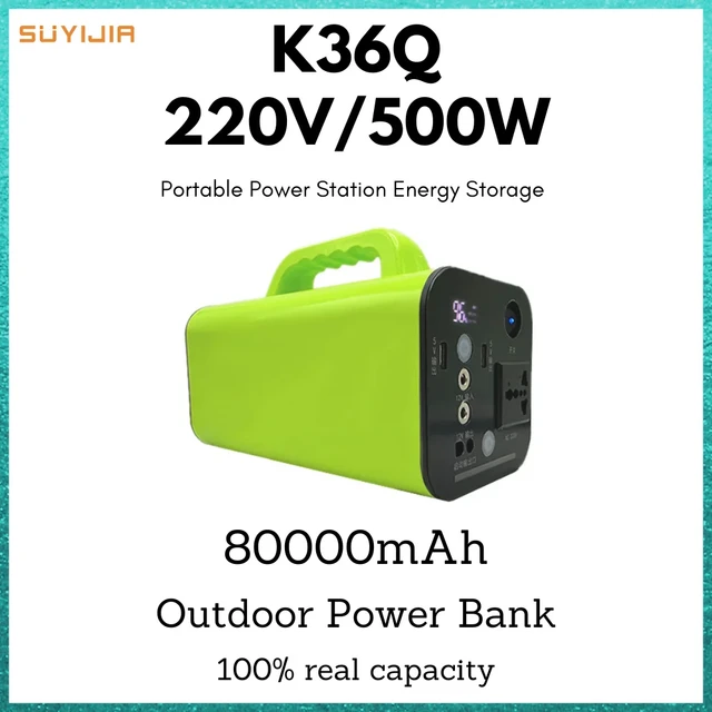 Tragbares Kraftwerk 220V mobile Power Bank 500W Energie speicher  versorgungs generator für Camping Drohne RV Camping Backup Batterie -  AliExpress