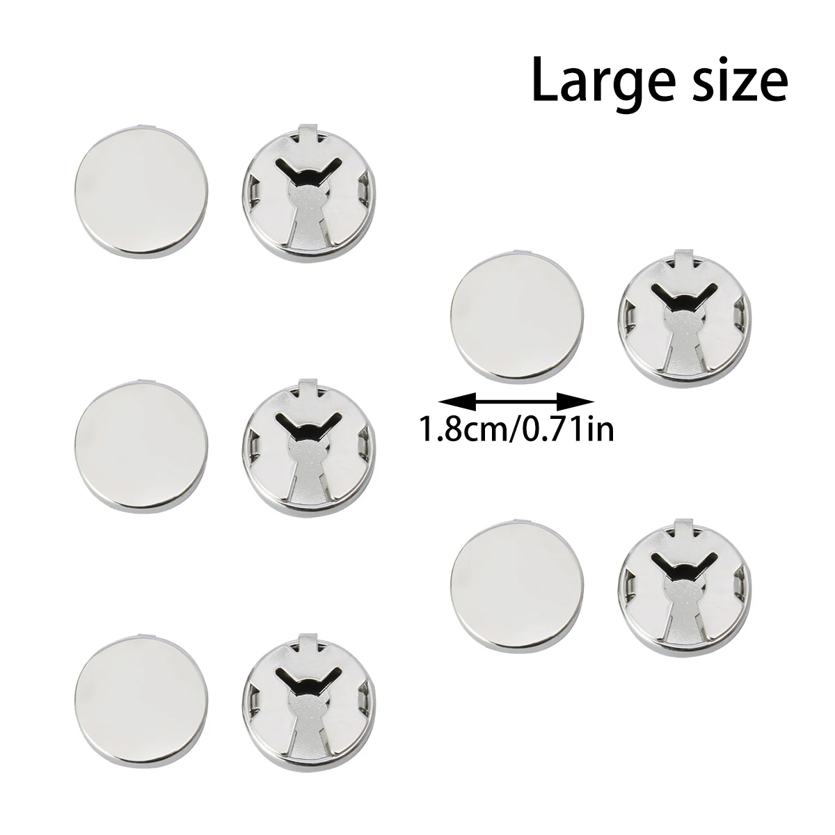 10 Stück mehrfarbige Hemd-Schnalle-Manschettenknöpfe, dekorative Knöpfe, Basis-Manschettenknöpfe, DIY-Zubehör für Kleidung, Schnalle, Dekoration – Detail 12