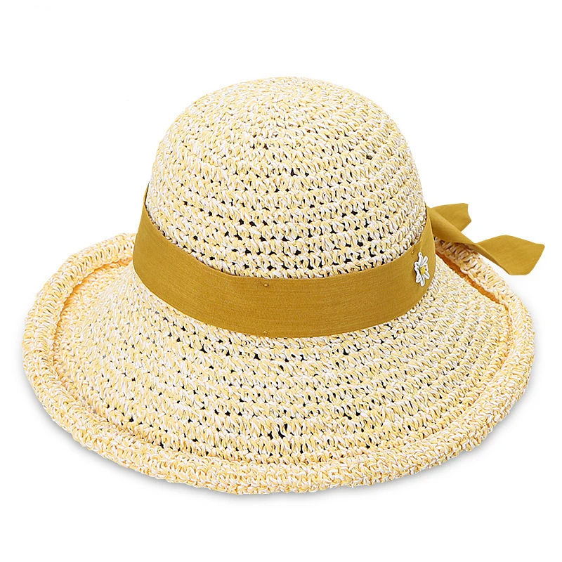 

Trend design new woven top hat ladies sunshade sunscreen outdoor party travel wide brim breathable hiking fit bucket straw hat