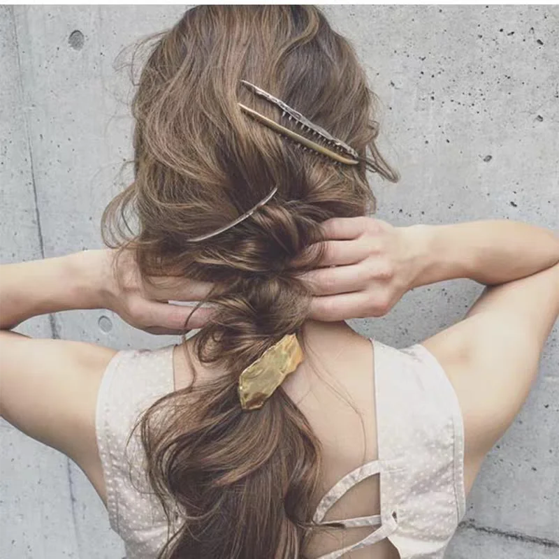Metall Haar Seite Kämme Französisch Haar Kamm Gerade Zähne Haar Clip Kamm Twist Haar Kamm Schleier Kamm Haar Zubehör Schmuck – Detail 1