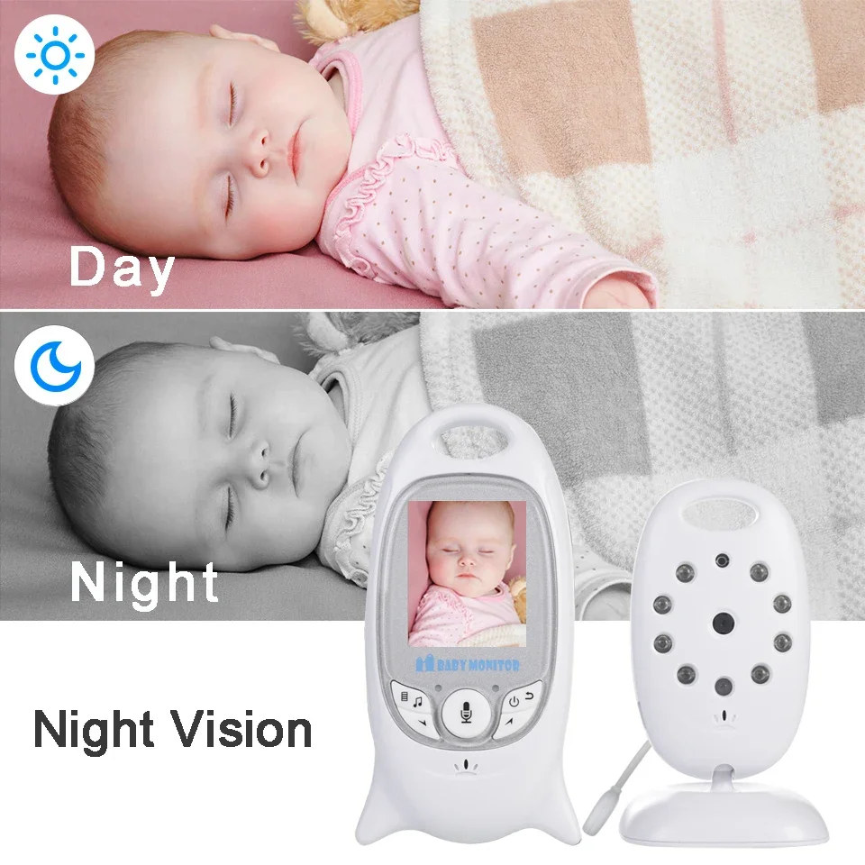 

LED Temperature Babi Nanny Camera 8 Lullabies Video Baby Monitor Camera VB601 Wireless Babysitter 2 Way Talk Night Vision IR