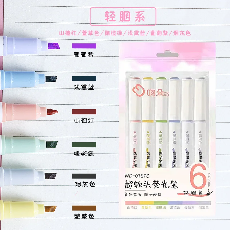 Markers Tip Brush Pastel Colors  Highlighters Pastels Tip Brush - Brush  Pen Tip - Aliexpress